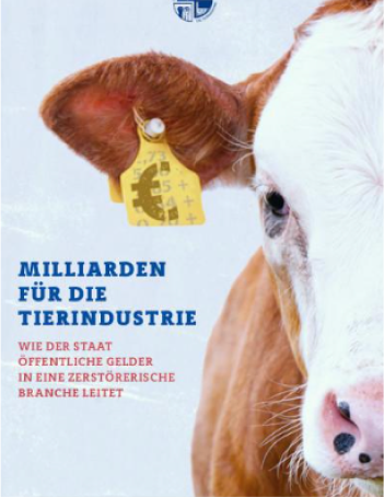 Bündnis Gemeinsam gegen die Tierindustrie (2021): Studie „Milliarden für die Tierindustrie - Wie der Staat öffentliche Gelder in eine zerstörerische Branche leitet"